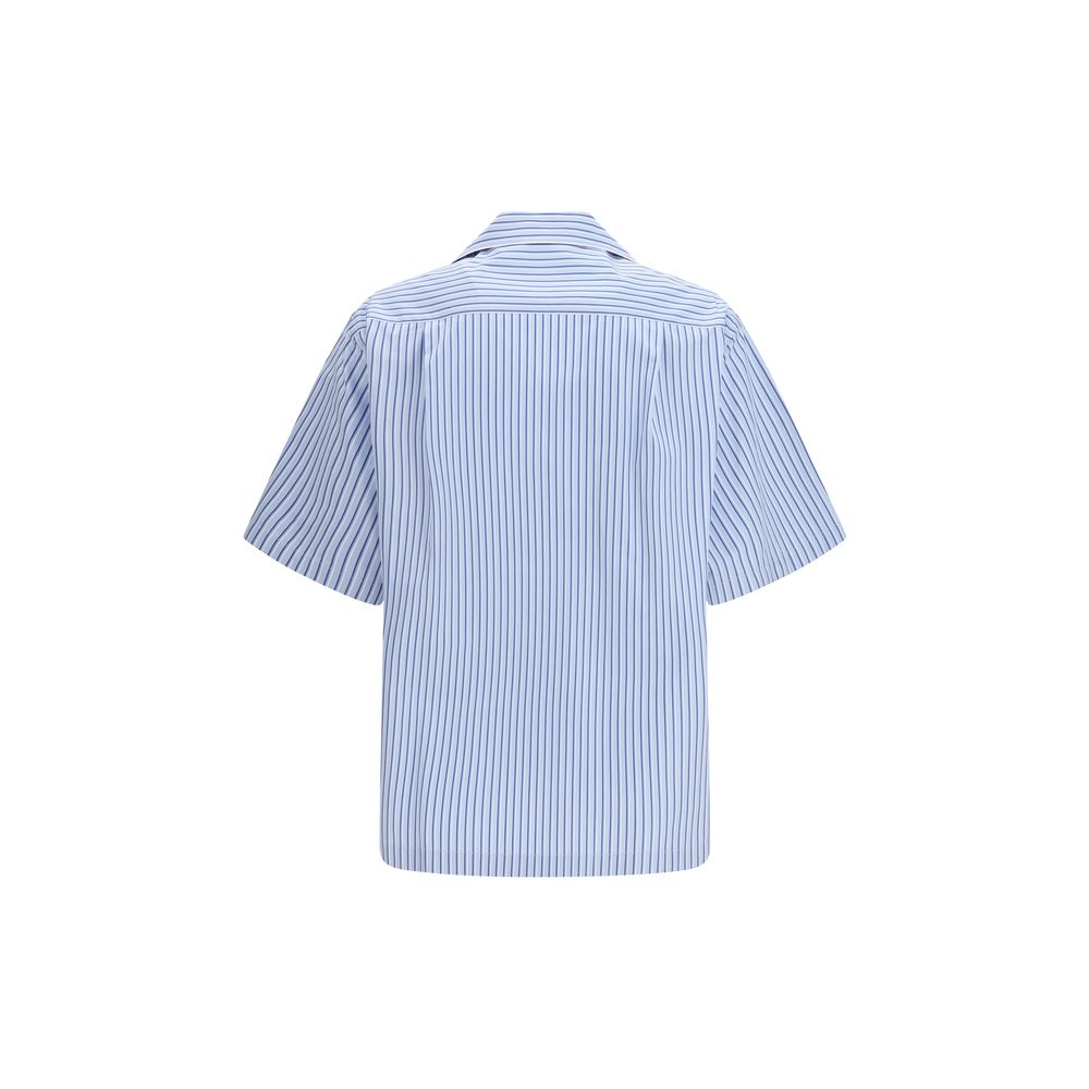 Chemise à manches courtes en coton bleu Dolce & Gabbana