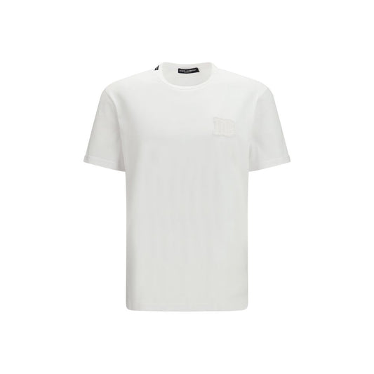 Wit katoenen T-shirt van Dolce &amp; Gabbana