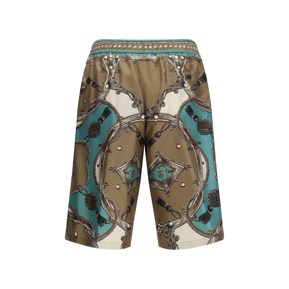 Short bermuda en soie multicolore Dolce & Gabbana