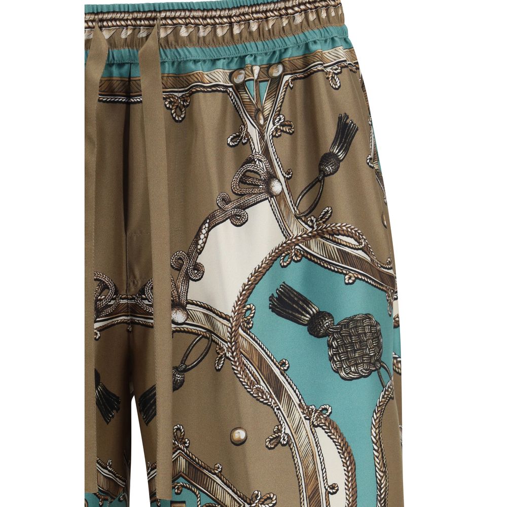 Short bermuda en soie multicolore Dolce & Gabbana