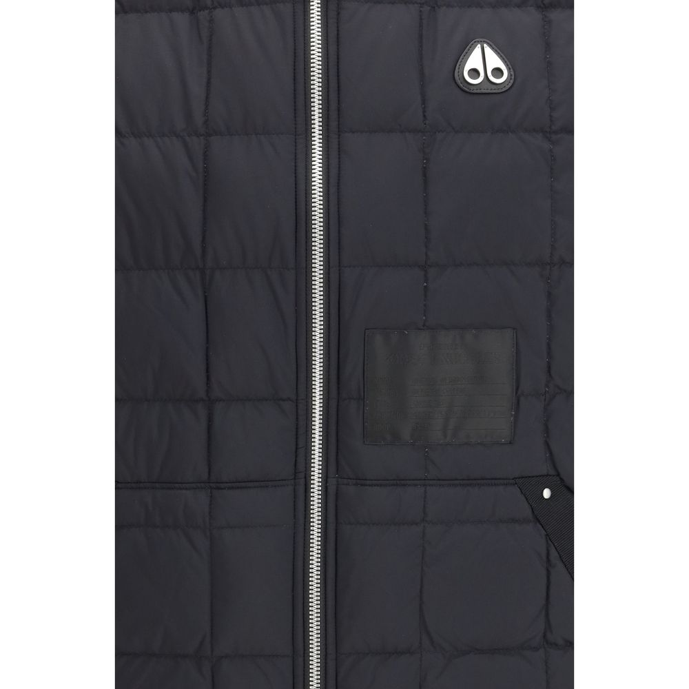 Moose Knuckles Transit Liner Black Nylon Sleeveless Jacket