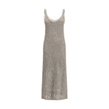 Brunello Cucinelli Gray Linen Casual Dress for Women