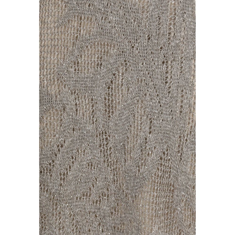 Brunello Cucinelli Gray Linen Casual Dress for Women