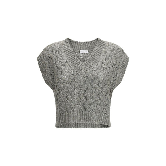 Brunello Cucinelli Bicolor Silk Sweatshirt - Elegant & Sparkling