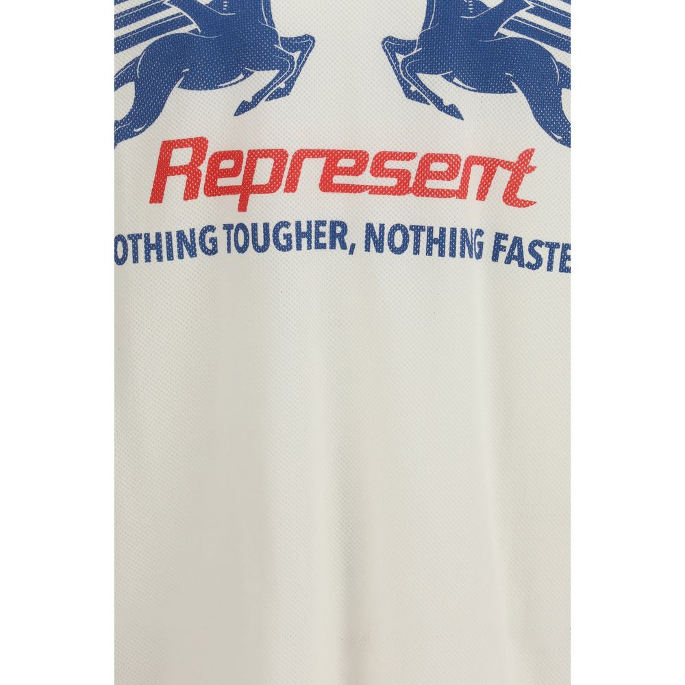 T-shirt long manches longues Mesh Pegasus en coton blanc - Represent