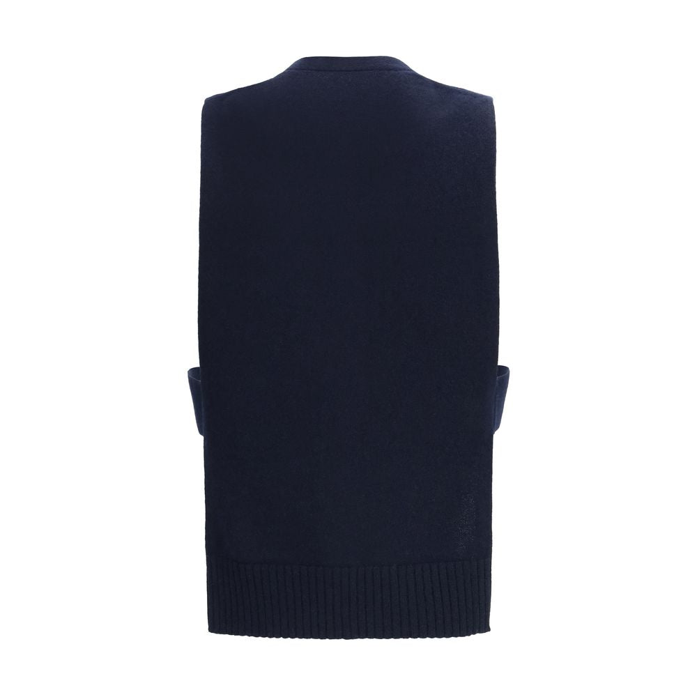 Miu Miu Blue Cashmere Sleeveless Sweater