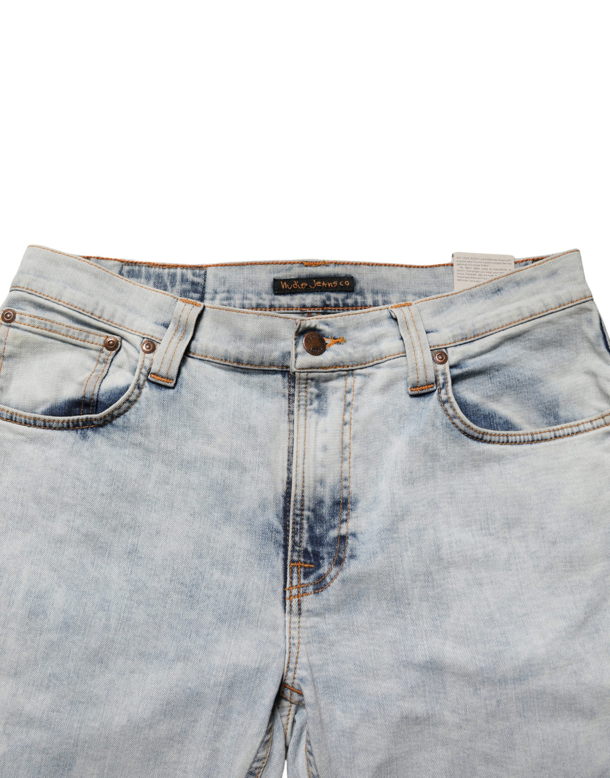 Nudie Jeans Light Blue Cotton Stretch Skinny Fit Denim Trouser