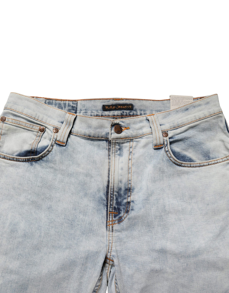 Nudie Jeans Light Blue Cotton Stretch Skinny Fit Denim Trouser