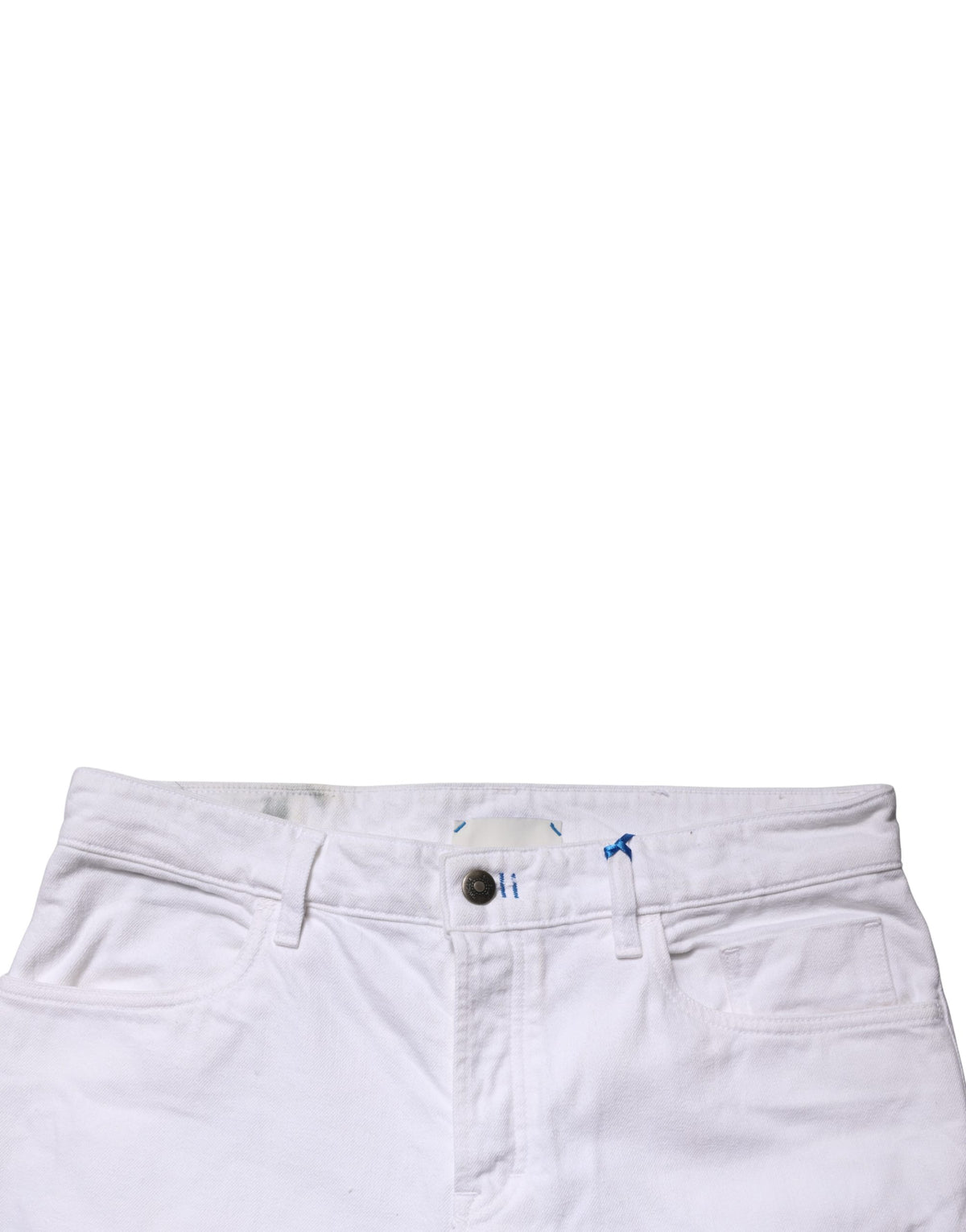 Siviglia White Mid Waist Cotton Skinny Jeans for Men