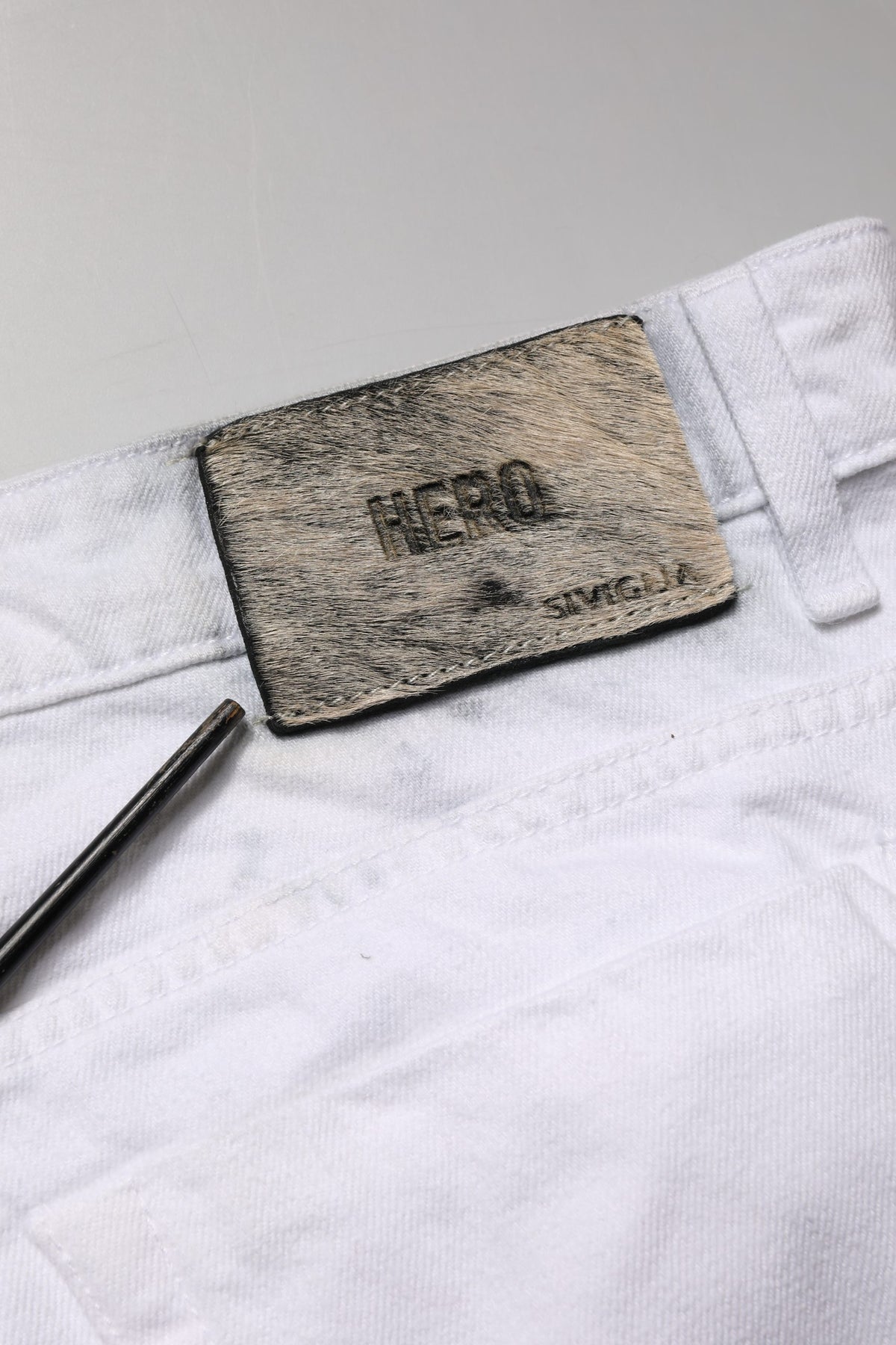 Siviglia White Mid Waist Cotton Skinny Jeans for Men