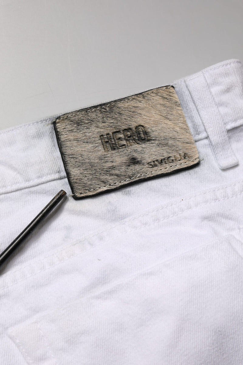 Siviglia White Mid Waist Cotton Skinny Jeans for Men