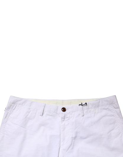 Hugo Boss Pantalon chino coupe slim taille mi-basse blanc