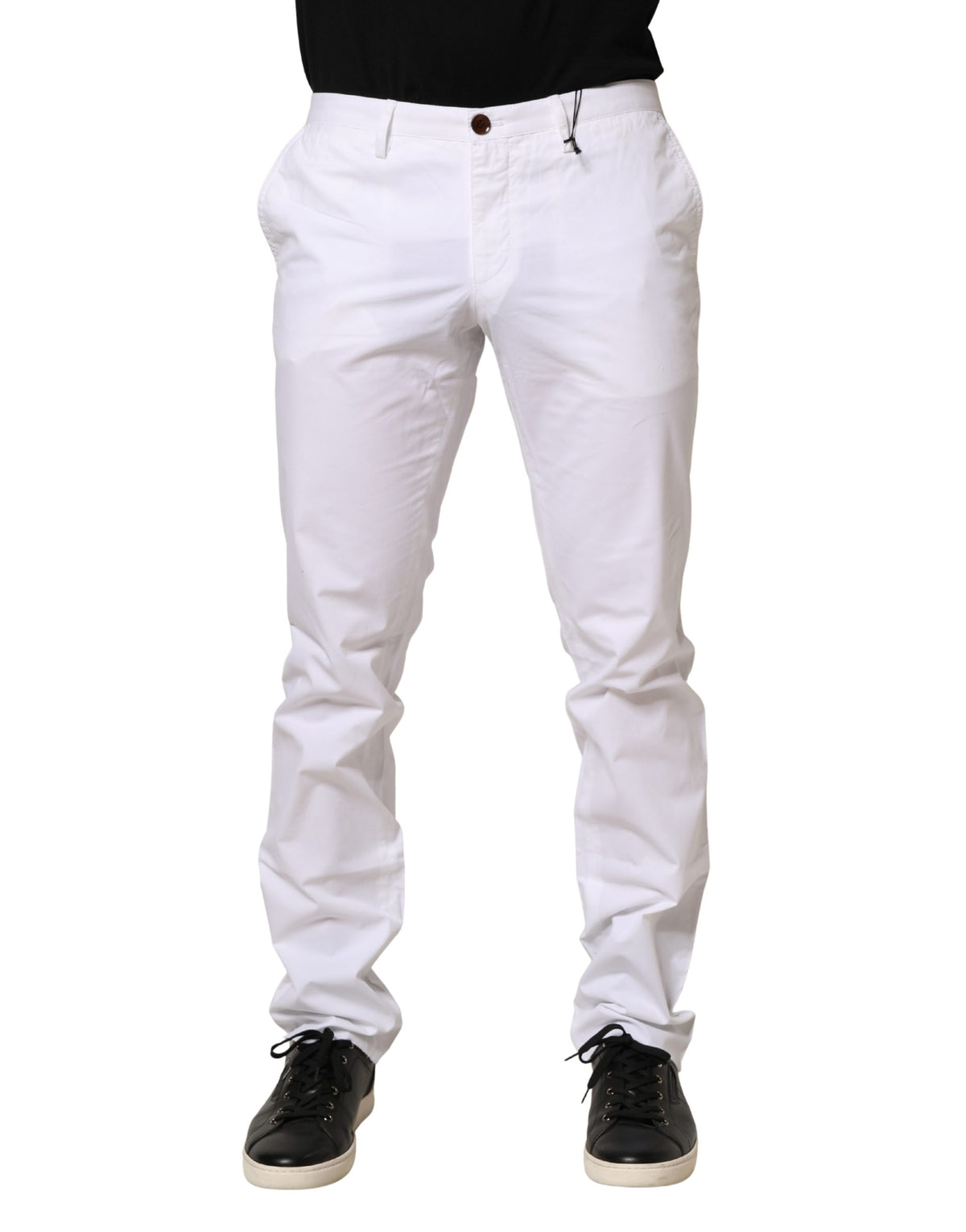 Hugo Boss Pantalon chino coupe slim taille mi-basse blanc