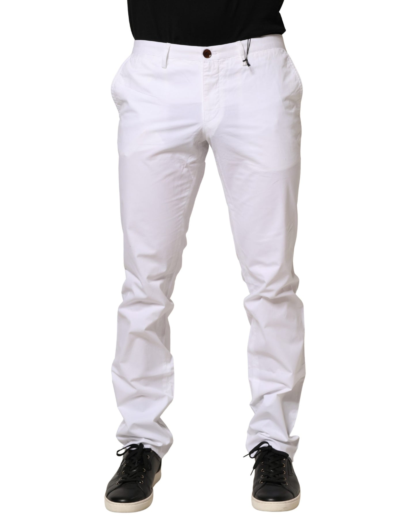 Hugo Boss Pantalon chino coupe slim taille mi-basse blanc