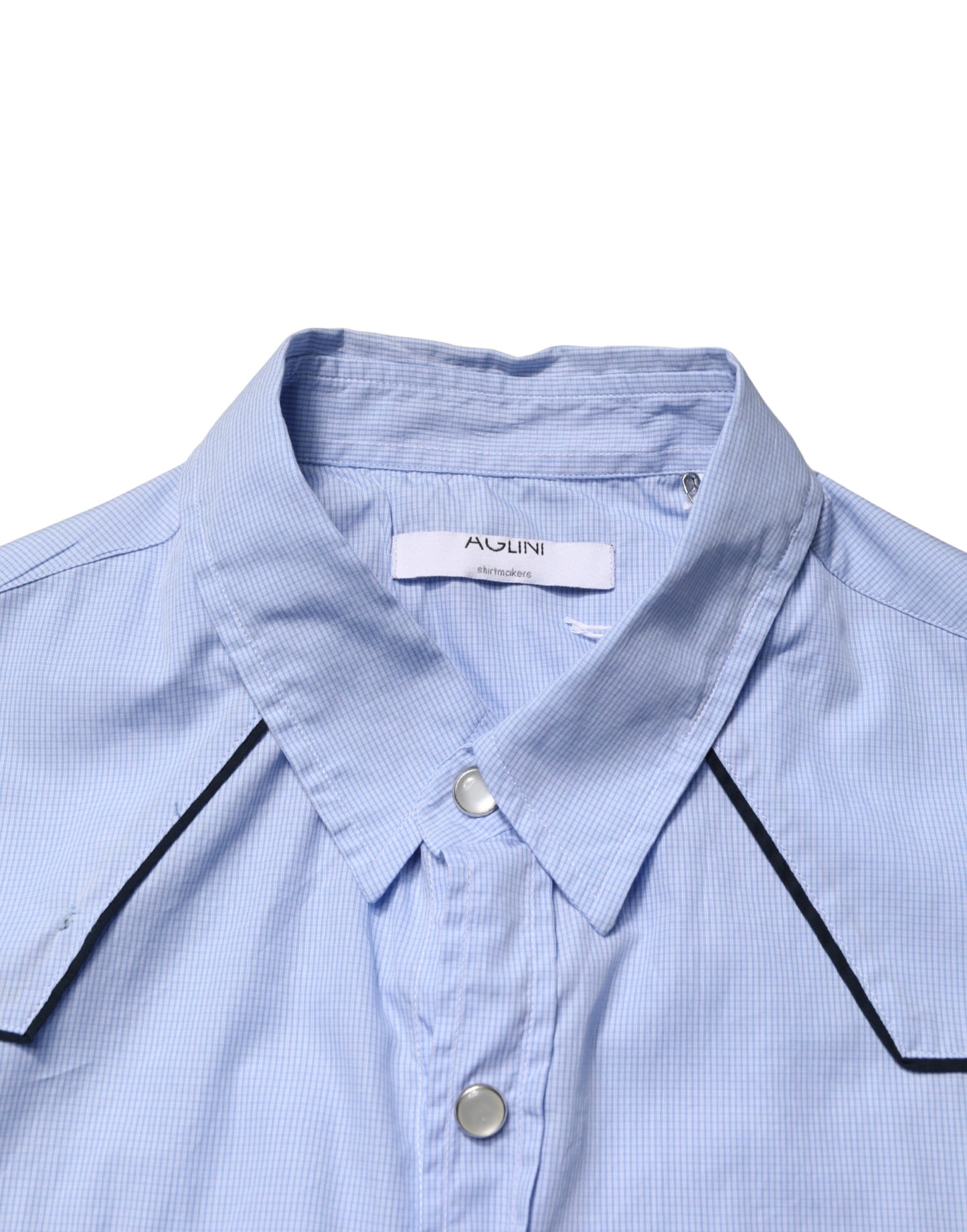 AGLINI Light Blue Slim Fit Casual Shirt for Men