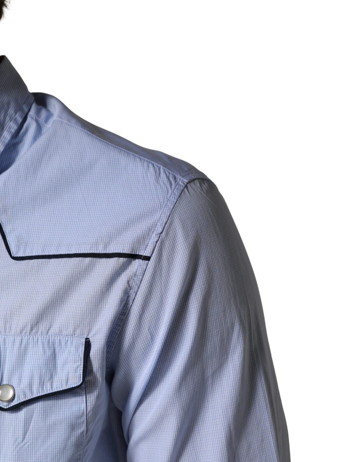 AGLINI Light Blue Slim Fit Casual Shirt for Men
