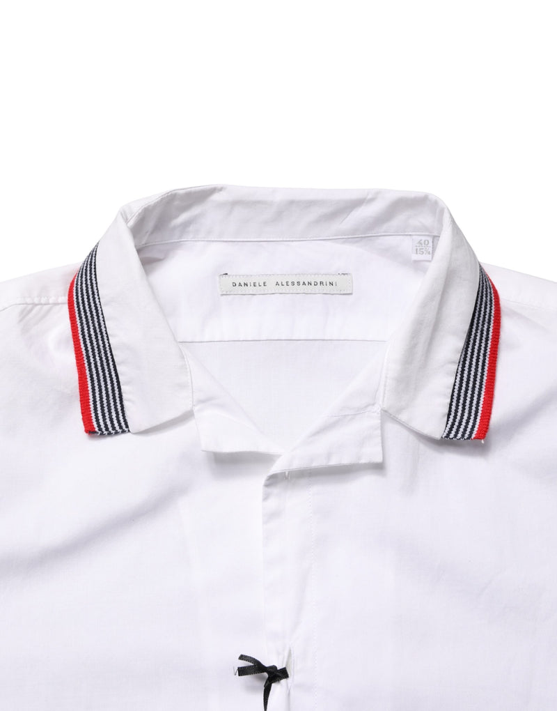 Daniele Alessandrini Chemise Blanche à Manches Courtes Button Down