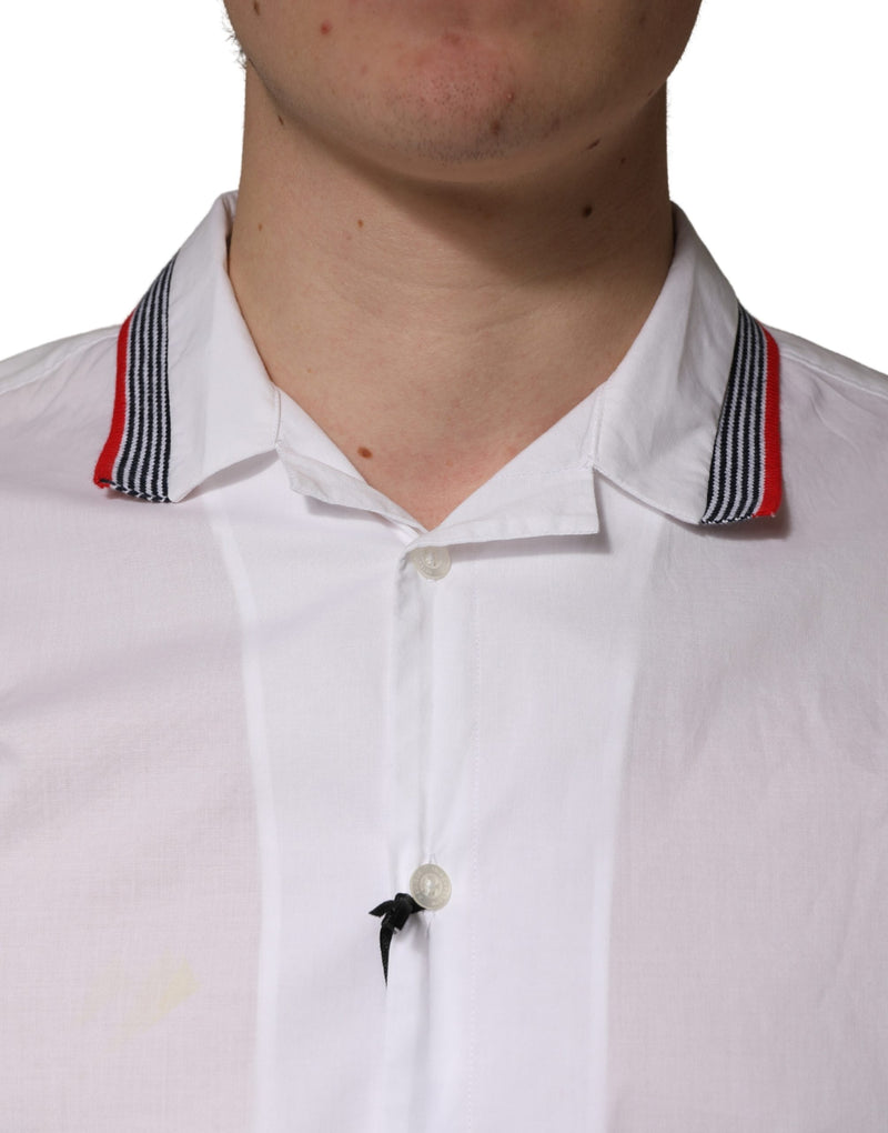 Daniele Alessandrini Chemise Blanche à Manches Courtes Button Down