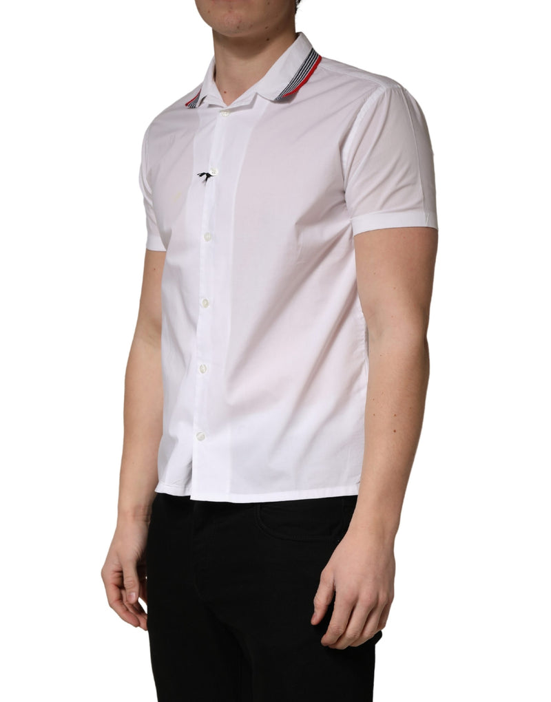Daniele Alessandrini Chemise Blanche à Manches Courtes Button Down