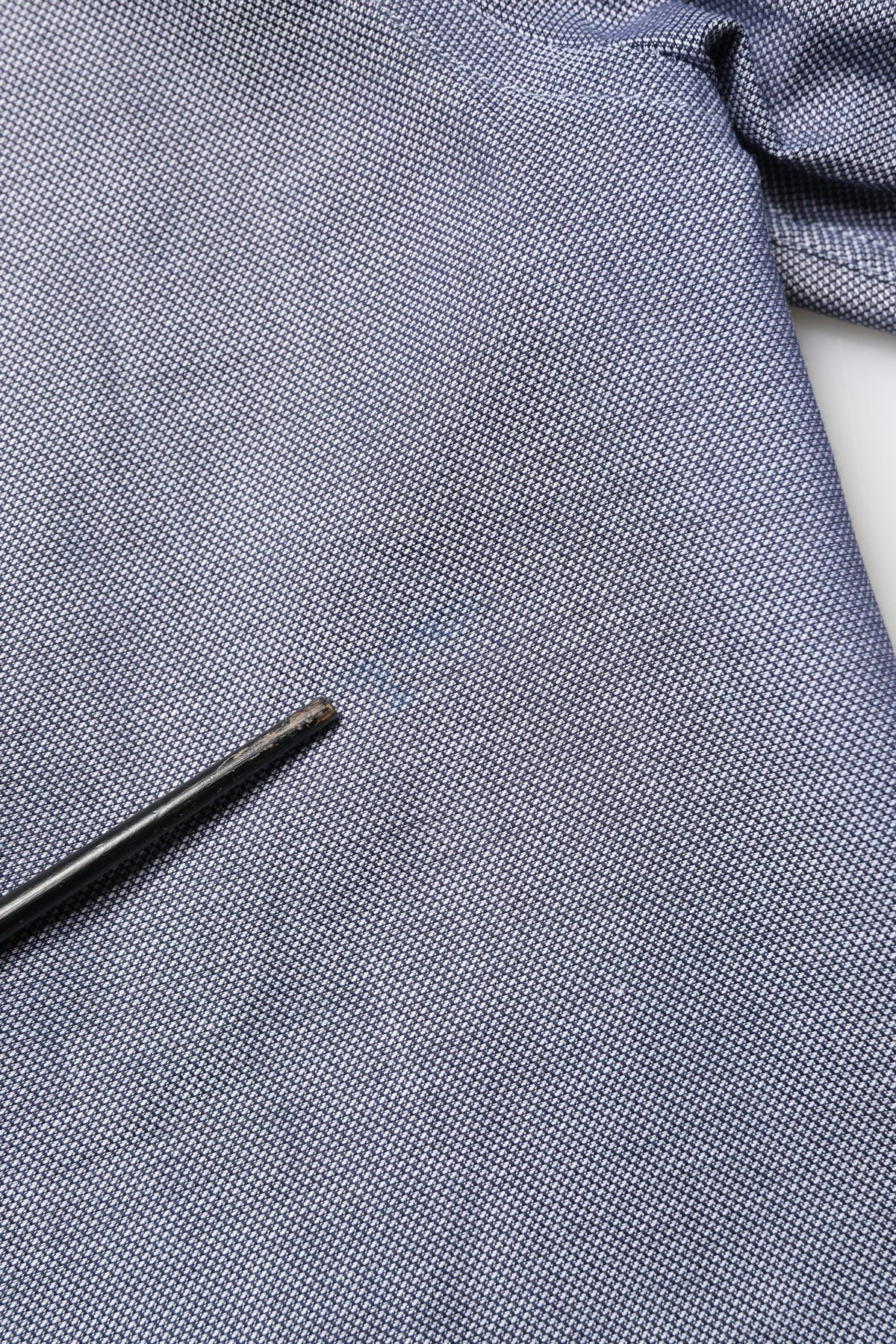 Hamaki-Ho Dark Blue Cotton Long Sleeve Dress Shirt for Men
