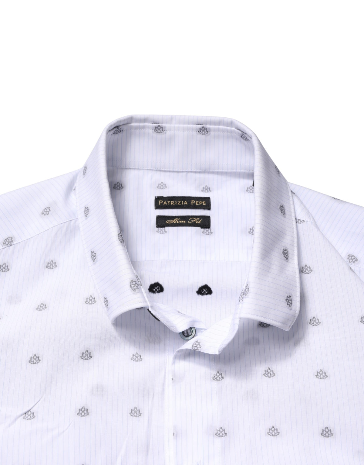 Chemise habillée à col Patrizia Pepe pour homme en coton blanc coupe ajustée
