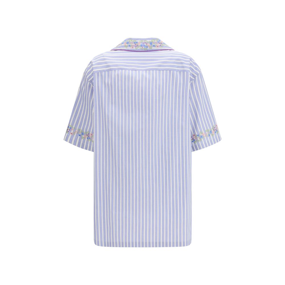 Dolce & Gabbana Blue Cotton Pattern Shirt for Women