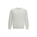 Brunello Cucinelli White Cotton Sweatshirt for Men