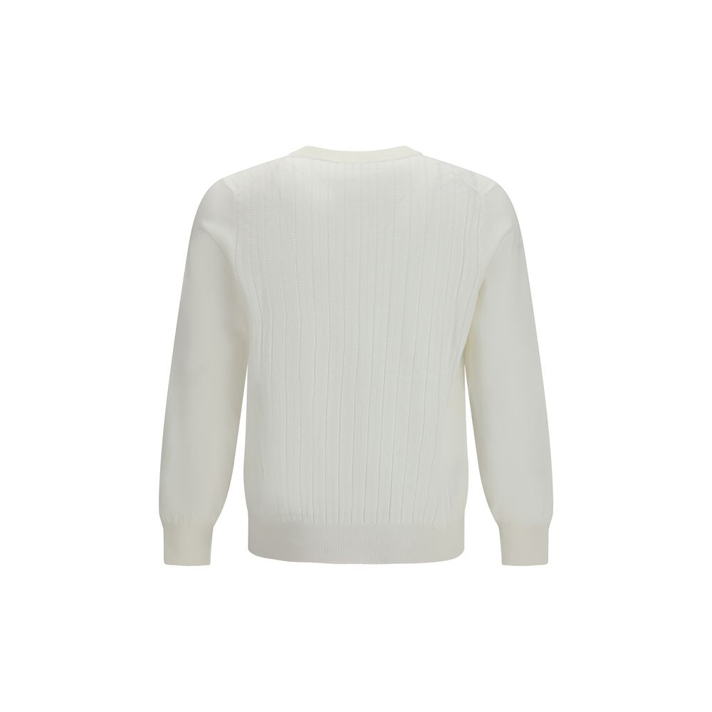 Brunello Cucinelli White Cotton Sweatshirt for Men