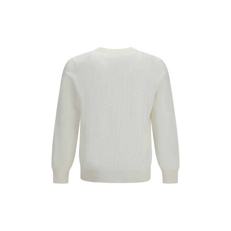 Brunello Cucinelli White Cotton Sweatshirt for Men
