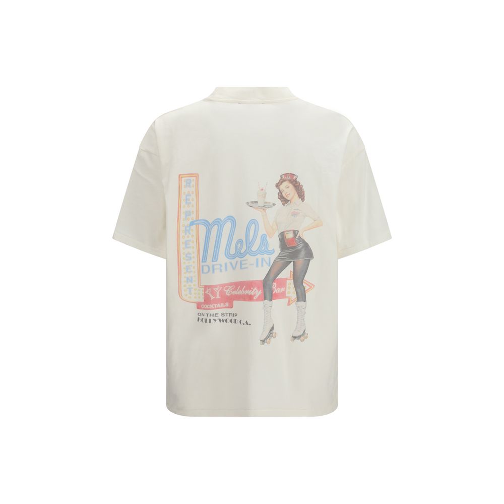 T-shirt en coton blanc Mel’s Diner de Represent