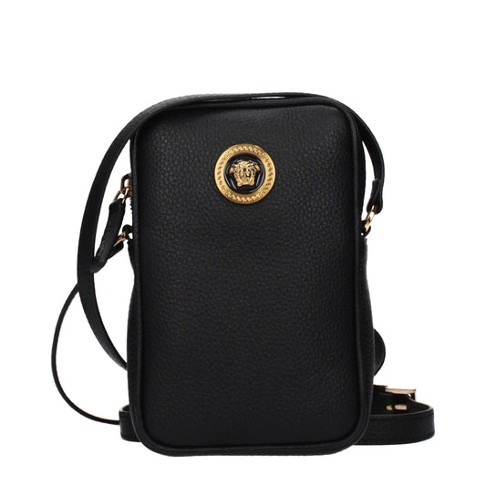 Sac bandoulière Versace en cuir noir