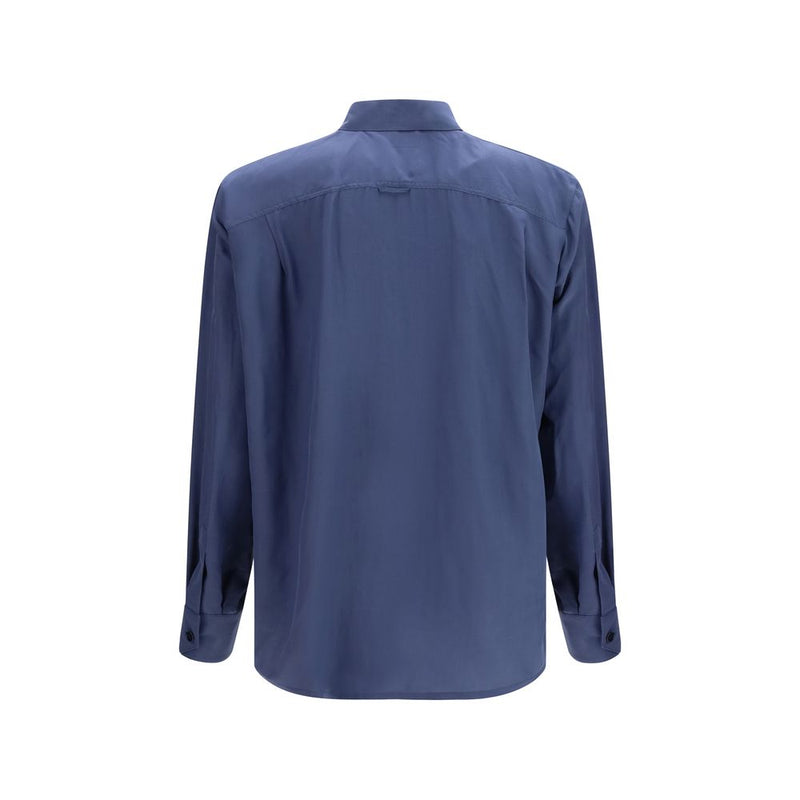 Saint Laurent blauwe viscose overhemd