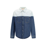 Marni Blue Denim Shirt with Dip-Dye Effect