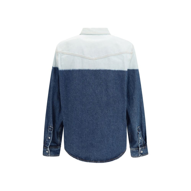 Marni Blue Denim Shirt with Dip-Dye Effect