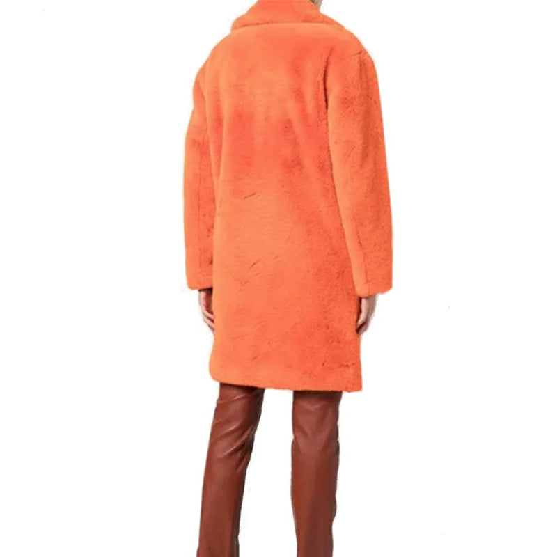 Apparis Orange Faux Fur Coat - Chic and Cozy Outerwear