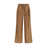 Pantalon décontracté Dolce & Gabbana en lin marron