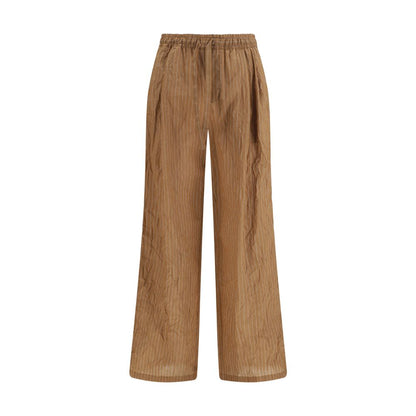 Pantalon décontracté Dolce & Gabbana en lin marron