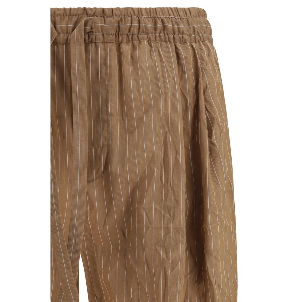 Pantalon décontracté Dolce & Gabbana en lin marron
