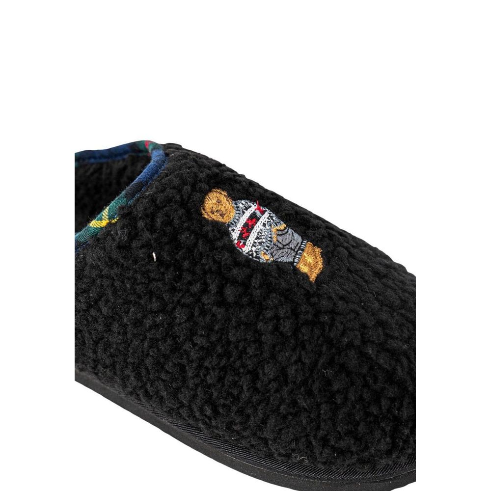 Ralph Lauren Black Cotton Slippers for Women