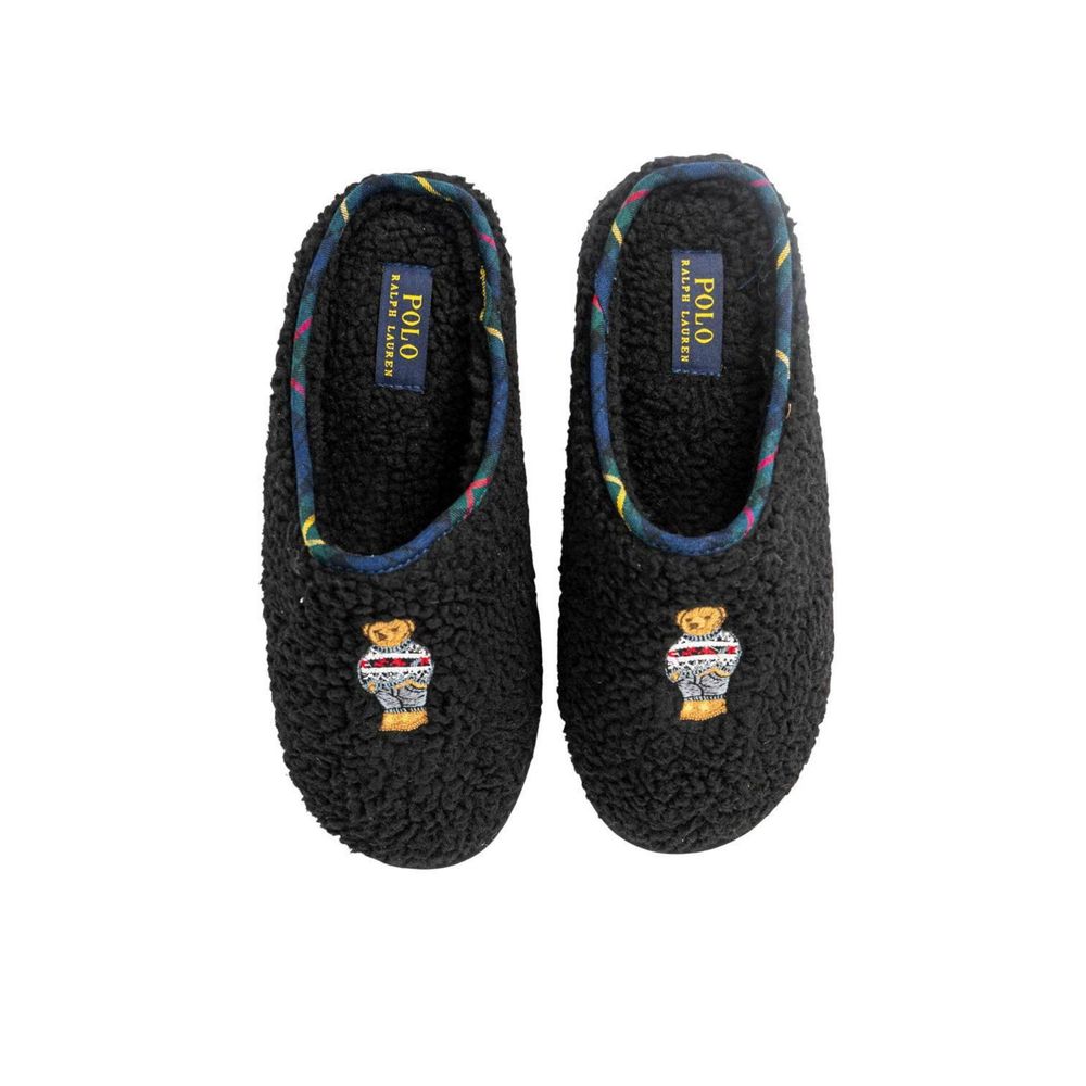 Ralph Lauren Black Cotton Slippers for Women
