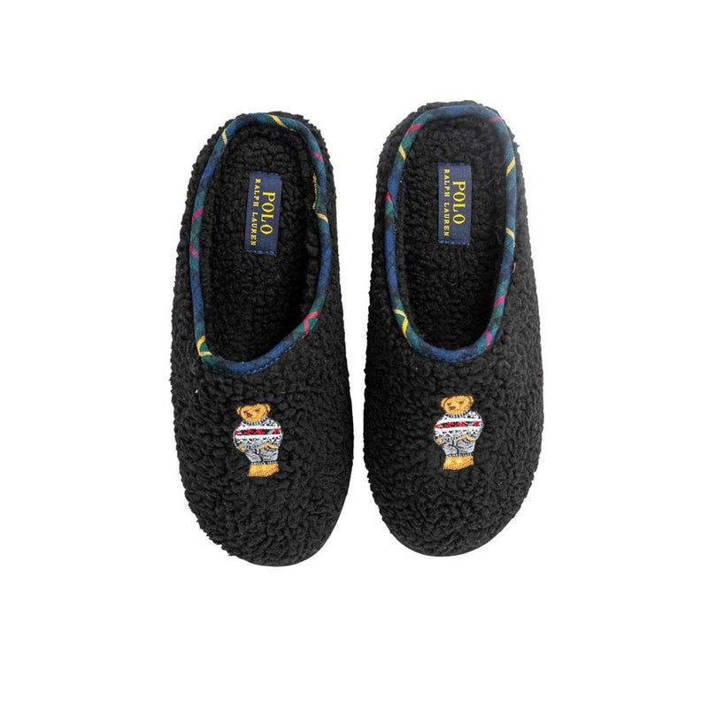 Ralph Lauren Black Cotton Slippers for Women