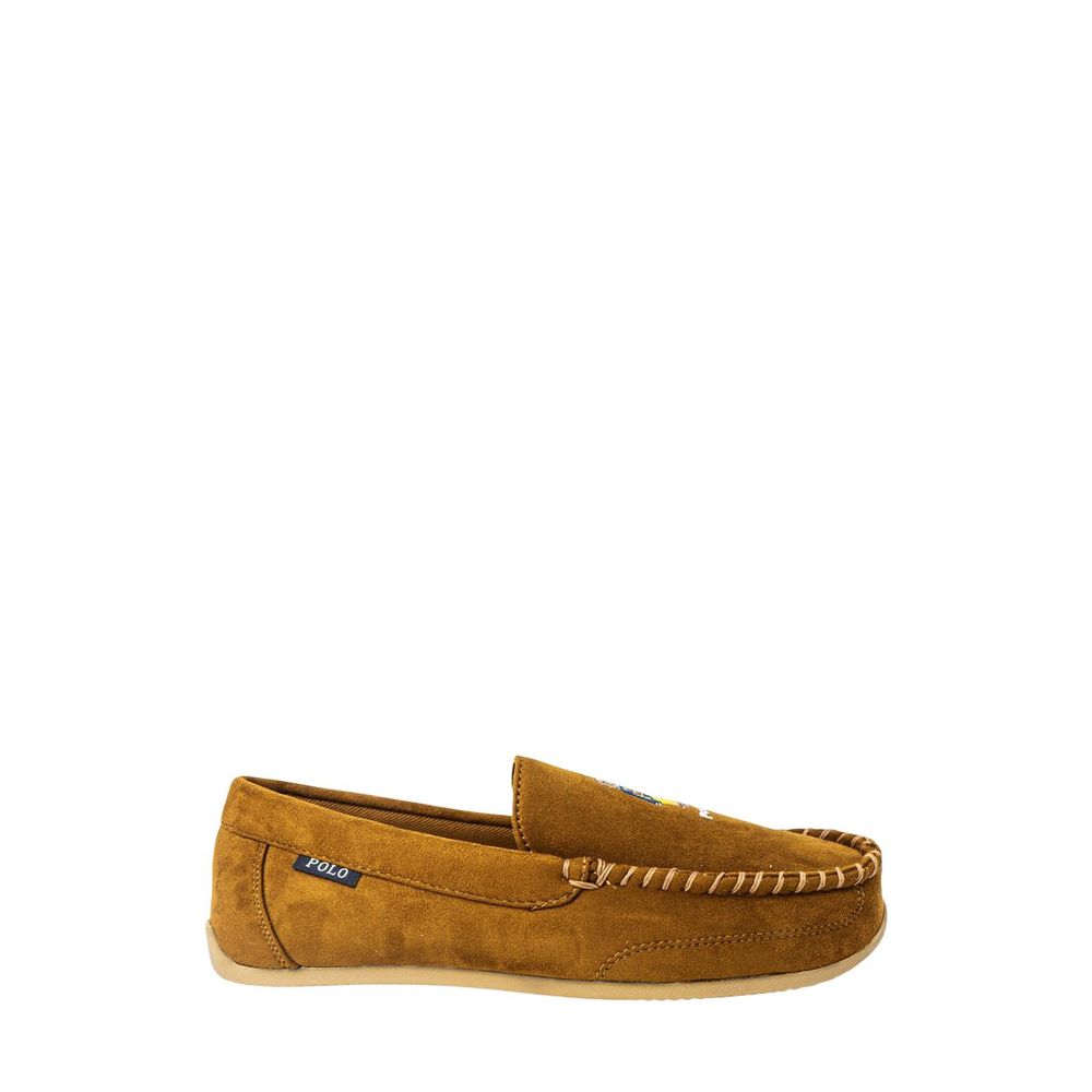 Ralph Lauren Beige Faux Fur Slippers for Men