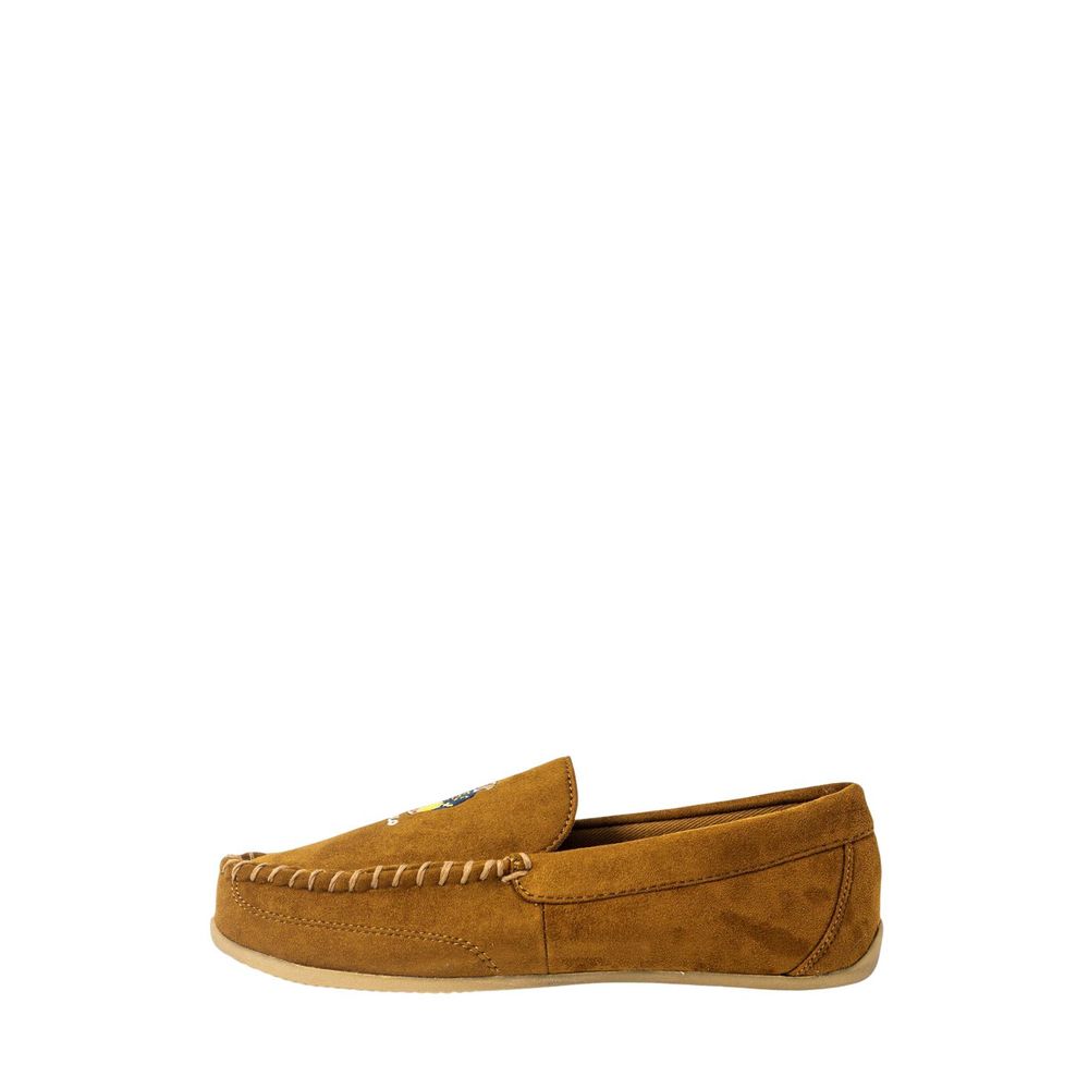 Ralph Lauren Beige Faux Fur Slippers for Men