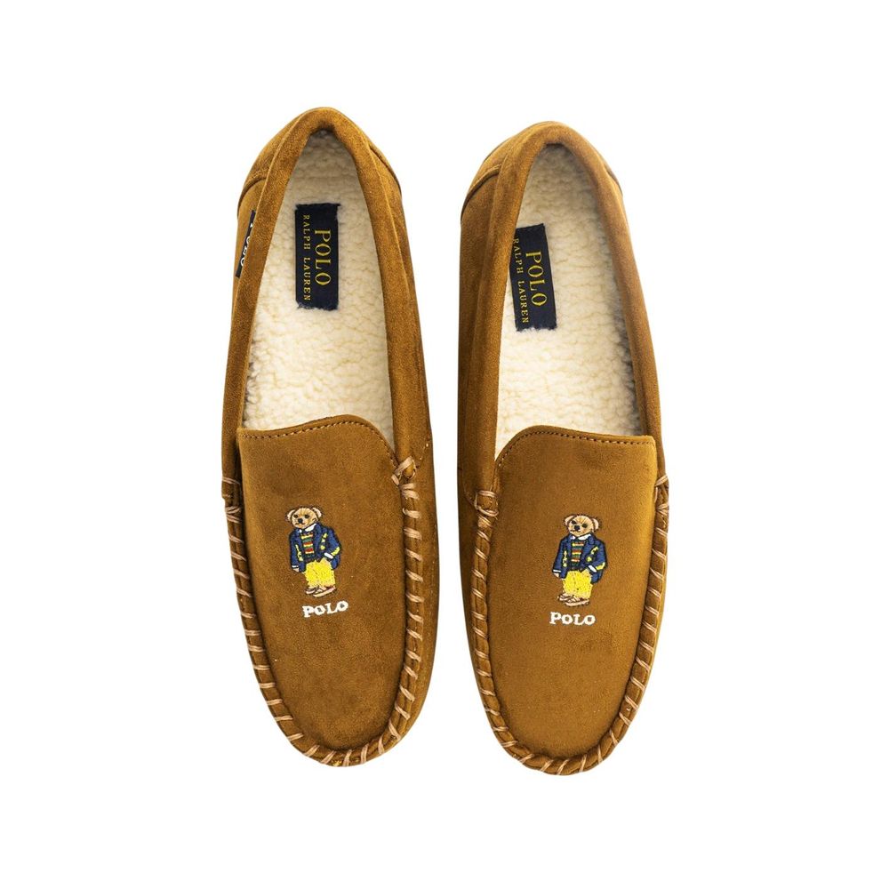 Ralph Lauren Beige Faux Fur Slippers for Men