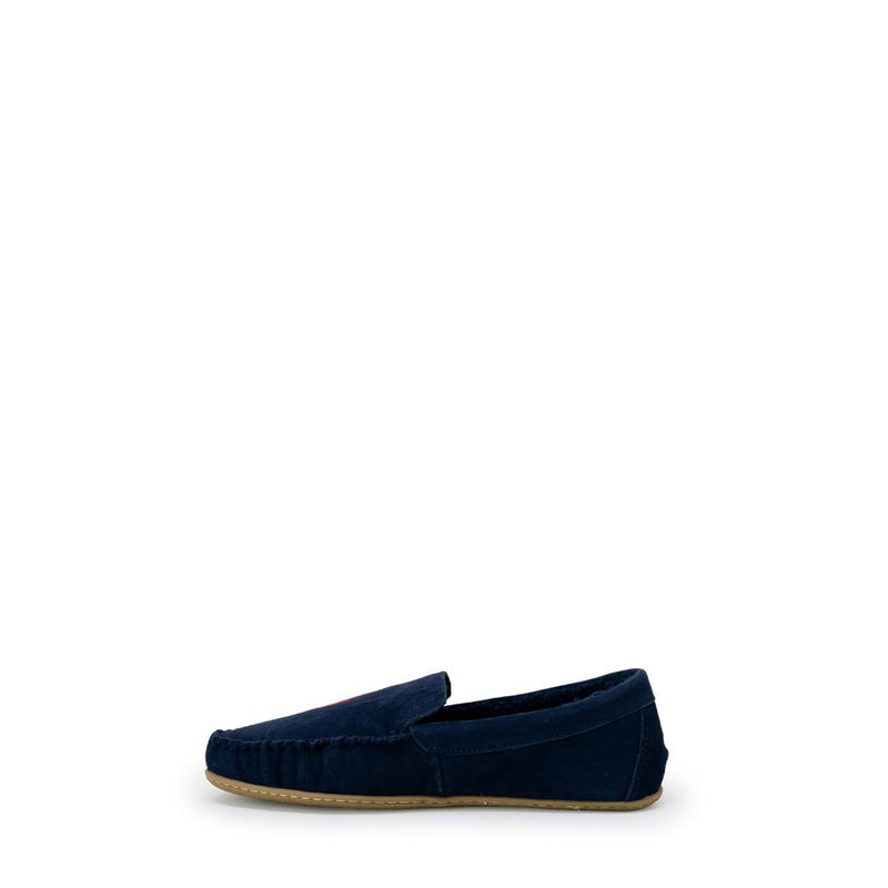 Ralph Lauren Blue Faux Fur Slippers for Men