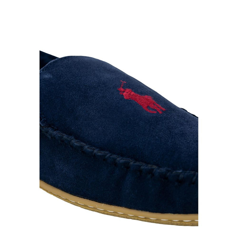 Ralph Lauren Blue Faux Fur Slippers for Men