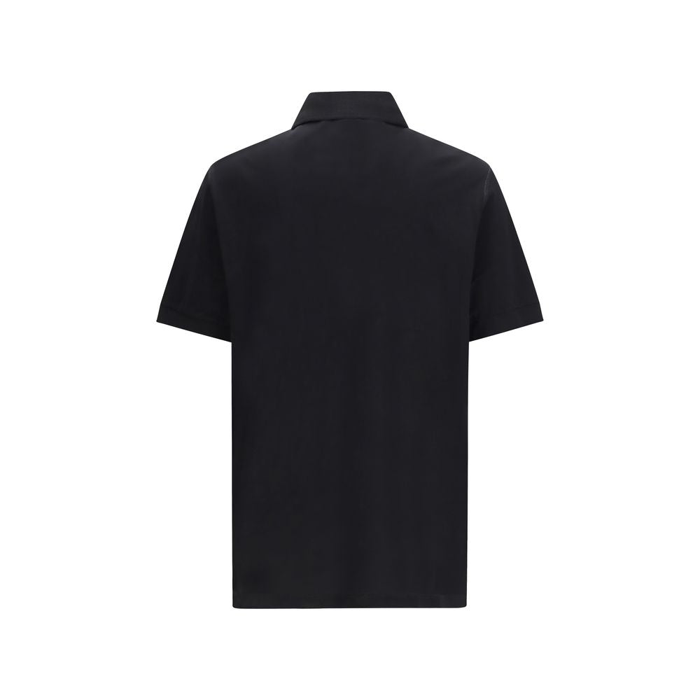 Polo en coton noir Dolce & Gabbana
