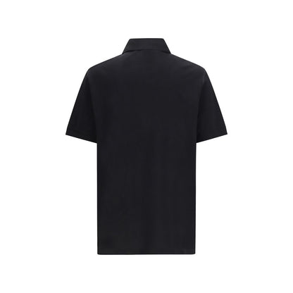 Polo en coton noir Dolce & Gabbana