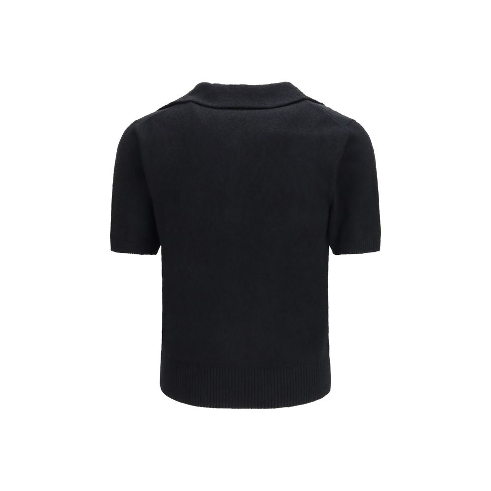Polo en coton noir Dolce & Gabbana