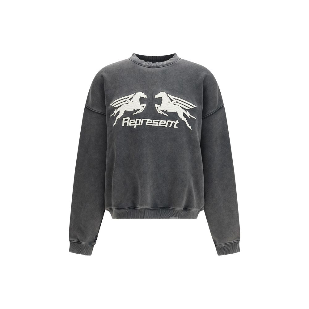 Represent Pegasus Gray Cotton Sweatshirt for Men